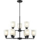 Amberle 9 Light 29.25 inch Matte Black Chandelier Ceiling Light